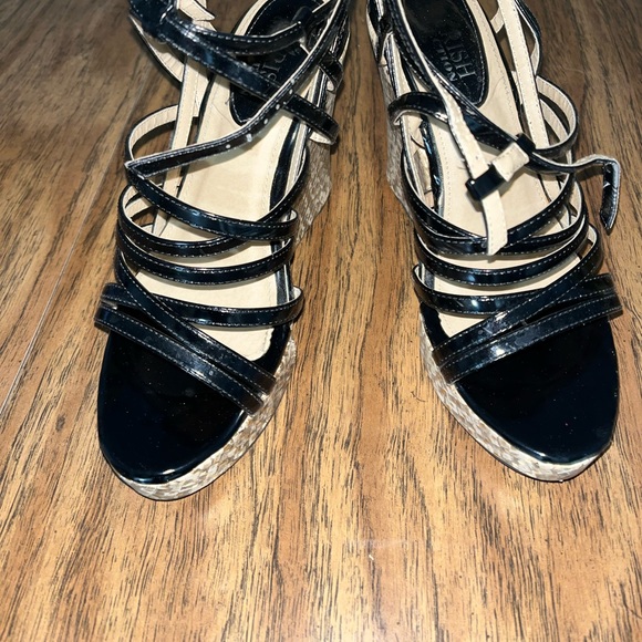 Cherish Collection Cherish Collection Polina black 7.5 wedge sandal cork - Picture 5 of 8